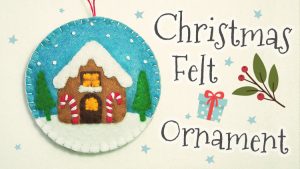 Christmas Gingerbread House Felt Ornament